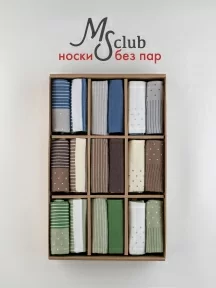 Набор из 9 пар мужских носков MSCLUB №М52, ВИ9-НМ52, микс "Без пар"
