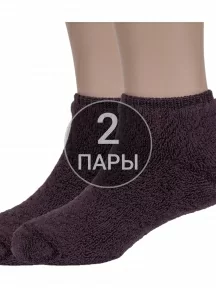 Комплект из 2 пар детских носков с наружной махрой ХОХ, 2-DZ-3R18, КОРИЧНЕВЫЕ