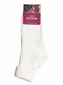 Женские шерстяные носки RuSocks (Орудьевский трикотаж) БЕЛЫЕ (Ж-195)