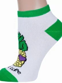 Комплект из 3 пар женских носков ХОХ, 3-G-3Rk, G-3R27 БЕЛЫЕ