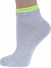 Женские короткие носки Conte, 12С-32СП, рис. 035, СВЕТЛО-СЕРЫЕ