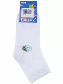 Детские носки из 100% хлопка LORENZline, Л56Д, БЕЛЫЕ