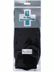 Мужские медицинские носки с серебром Dr. Feet (PINGONS), 15DF5, ЧЕРНЫЕ