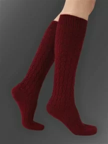Женские гольфы RuSocks (Орудьевский трикотаж) ТЕМНО-БОРДОВЫЕ (Ж-155-03)