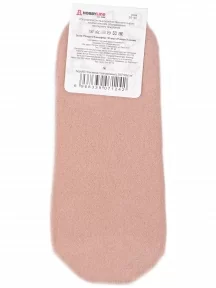 Женские ультракороткие теплые носки "Пуховые" Hobby Line, Нжпуху9501, БЕЖЕВЫЕ