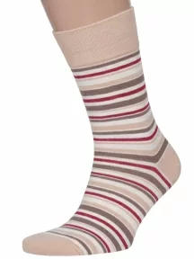 Мужские носки MSCLUB №М33, nm-359, БЕЖЕВЫЕ в полоску