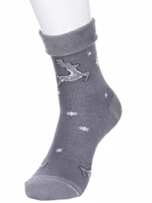 Детские махровые носки LORENZline, П4М, ТЕМНО-СЕРЫЕ