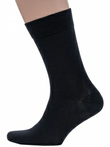 Набор мужских носков из 100% хлопка, 6 пар (ТМ Grinston socks) ЧЕРНЫЕ (PG-15D2-6)
