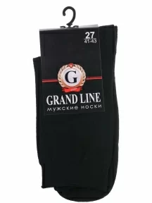 Мужские носки GRAND LINE, М-120, ЧЕРНЫЕ