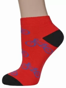 Женские короткие носки ХОХ, G-3R4, КРАСНЫЕ