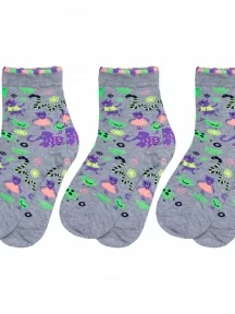 Комплект из 3 пар детских носков Красная ветка, 3-С-17Д, С-1701, СЕРЫЕ