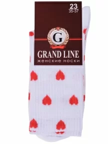 Женские спортивные носки GRAND LINE, Ж-23, БЕЛЫЕ