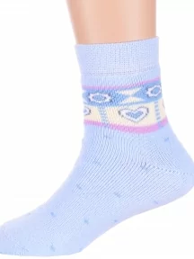 Детские махровые носки Брестские (БЧК), 14С3060, рис. 823, БЛЕДНО-ГОЛУБЫЕ