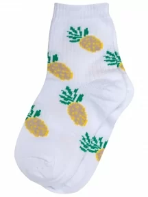Детские носки Альтаир, А225, БЕЛЫЕ с бежевыми ананасами