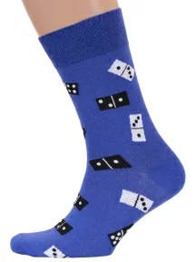 Мужские носки MSCLUB №М42, nm-453, СИНИЕ, "Домино"