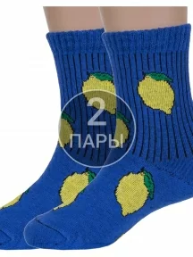 Комплект из 2 пар детских носков Альтаир, 2-А224, СИНИЕ