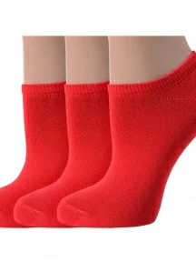 Комплект из 3 пар женских носков ХОХ, 3-G-3R7, КРАСНЫЕ