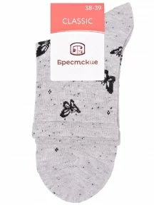 Женские спортивные носки Брестские (БЧК), 20С1128, рис. 576, СВЕТЛО-СЕРЫЕ