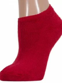 Женские короткие махровые носки ХОХ, GZ-3R9, КРАСНЫЕ