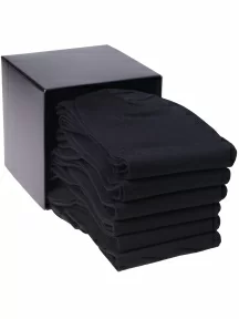 Набор мужских носков из мерсеризованного хлопка, 6 пар (ТМ Sergio di Calze), PG-17SC6-6, ЧЕРНЫЕ