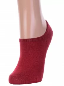 Женские ультракороткие носки Hobby Line, Нжу562-15, БОРДОВЫЕ