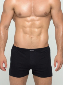 Мужские трусы-шорты из 100% хлопка Sergio Dallini, SG3304-1, ЧЕРНЫЕ