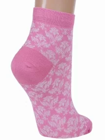Женские носки из мерсеризованного хлопка ХОХ, GM-1402, РОЗОВЫЕ