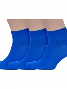 Комплект из 3 пар мужских носков Sergio Di Calze (PINGONS) из мерсеризованного хлопка, 3-17SC7, ВАСИЛЬКОВЫЕ