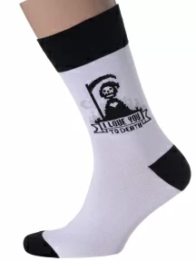 Комплект из 2 пар мужских носков MSCLUB №М18, 2-nm-210Э, "I love you to death"