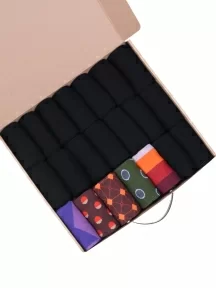 Набор из 21 пары мужских носков, НС-21-201, микс "Машина времени"