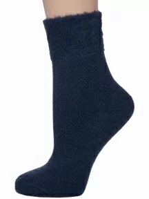 Женские носки "Пуховые" Hobby Line, 7805-1, ТЕМНО-СИНИЕ