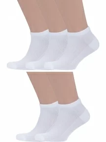 Комплект из 5 пар мужских носков Grinston socks из микромодала, 5-15D10, БЕЛЫЕ
