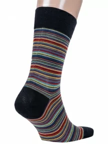 Набор мужских носков из мерсеризованного хлопка, 6 пар (ТМ Sergio di Calze), PG-16SC3-6, ЧЕРНЫЕ