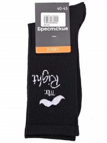 Мужские спортивные носки Брестские (БЧК), 21С4201, рис. 155, ЧЕРНЫЕ