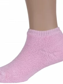 Детские короткие носки с наружной махрой ХОХ, DZ-3R18, СВЕТЛО-РОЗОВЫЕ