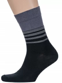 Мужские носки "Борисоглебский трикотаж", 4С960, ЧЕРНО-СЕРЫЕ