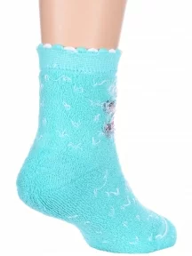 Детские махровые носки LORENZline, Л62, БИРЮЗОВЫЕ