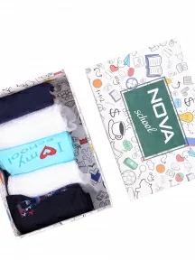 Набор из 5 пар детских носков Красная ветка, School Box #1, микс 13