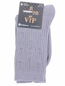 Женские носки Hobby Line, Нжвип1024, СВЕТЛО-СЕРЫЕ