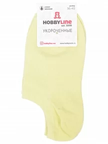 Женские ультракороткие носки Hobby Line, Нжу562-13, САЛАТОВЫЕ