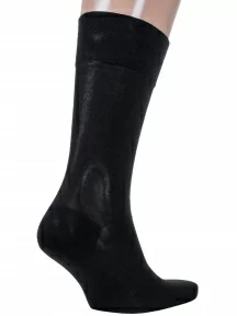 Мужские носки из 100% мерсеризованного хлопка Sergio Di Calze (PINGONS), 15SC1, ЧЕРНЫЕ