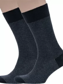 Комплект из 2 пар мужских носков Sergio Di Calze (PINGONS), 2-15SC3, ЧЕРНЫЕ