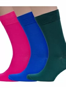 Комплект из 3 пар мужских носков Sergio Di Calze (PINGONS) из мерсеризованного хлопка, 3-17SC6, микс 8