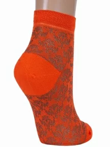 Женские носки из мерсеризованного хлопка ХОХ, GM-1402, ОРАНЖЕВЫЕ