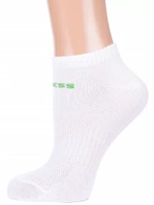 Женские спортивные носки Альтаир, А217, БЕЛЫЕ с зеленым