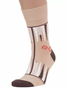 Мужские носки MSCLUB №М42, nm-454, БЕЖЕВЫЕ, "Нарды"