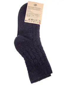 Женские полушерстяные носки RuSocks (Орудьевский трикотаж) ТЕМНО-СИНИЕ (Ж-185)