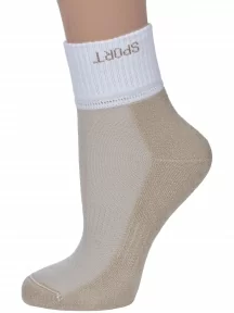 Женские спортивые носки с махровым следом LORENZline, С25М, БЕЖЕВЫЕ