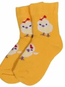 Детские махровые носки Брестские (БЧК), 14С3060, рис. 846, ЯРКО-ЖЕЛТЫЕ