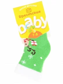 Детские махровые носки Брестские (БЧК), 14С3060, рис. 867, ЯРКО-ЗЕЛЕНЫЕ